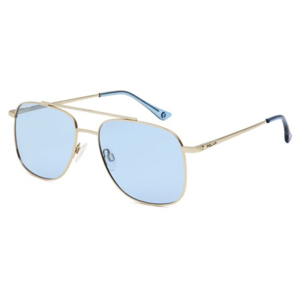 sunglasses polar aviator men women gold metal blue polarized lenses uvprotection