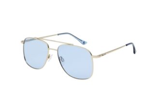 sunglasses polar aviator men women gold metal blue polarized lenses uvprotection