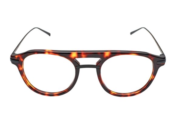 frame glasses ross and brown men women unisex round shape brown havana acetate black metallic temples double bridge