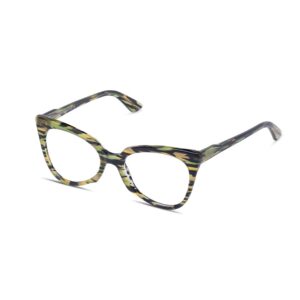 frame glasses les pieces uniques women butterfly black and yellow/green acetate