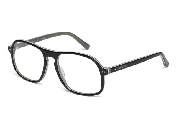 frame glasses sergio tacchini men aviator black acetate