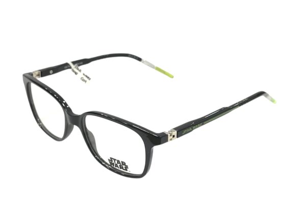 eyeglasses star wars boys children square shape black plastic frame green detai;s