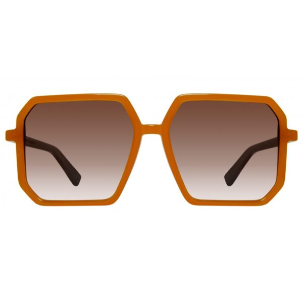 sunglasses zeus dione square orange brown acetate degrade lenses gradient women uvprotection