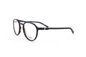 frame glasses oga morel men round dark blue acetate double bridge