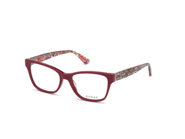 frame glasses guess women butterfly dark red acetate colourful rods