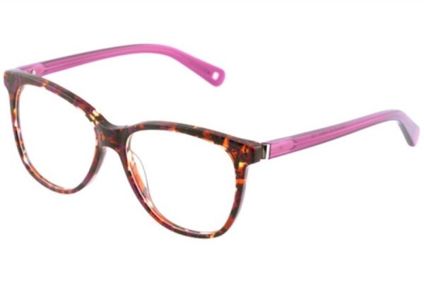 frame glasses anna riska women square slightly butterfly shape purple-brown tartaruga acetate purple temples