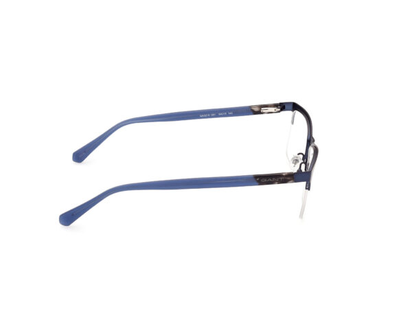 frame glasses gant men rectangular nylor dark blue stainless steel plastic blue sides