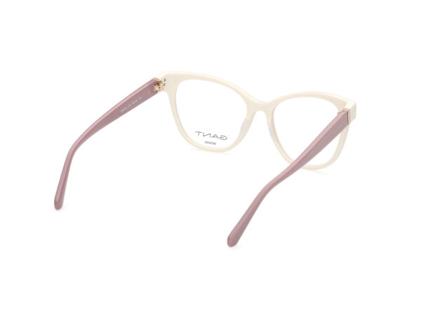 frame glasses gant women butterfly beige acetate dark red sides