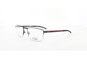 frame glasses lightec morel men rectangular gunmetal stainless steel