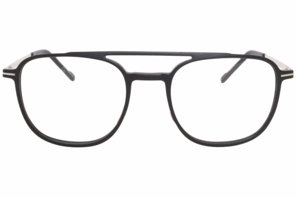 frame glasses lightec morel men pilot black acetate silver metal sides