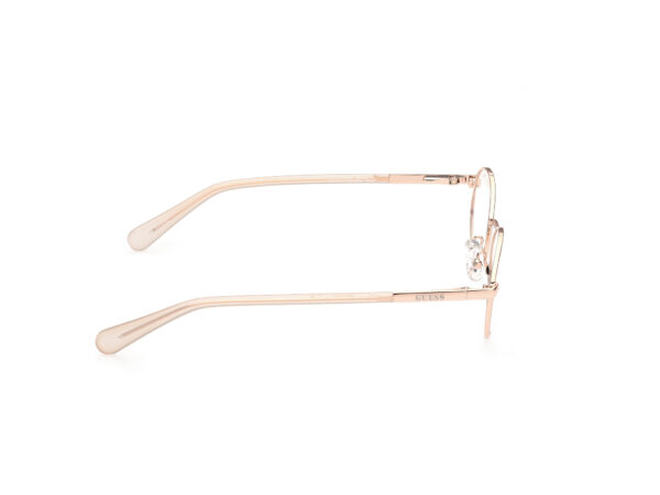 frame glasses guess women oval pink gold metal