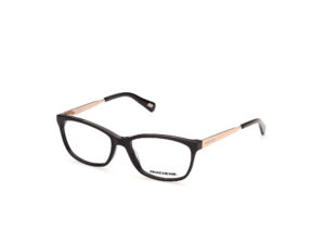 frame glasses skechers rectangular women black acetate metal rods