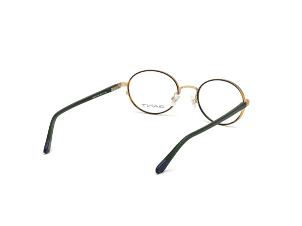 frame glasses gant men women unisex oval brown havana and gold metal bridge plastic sides