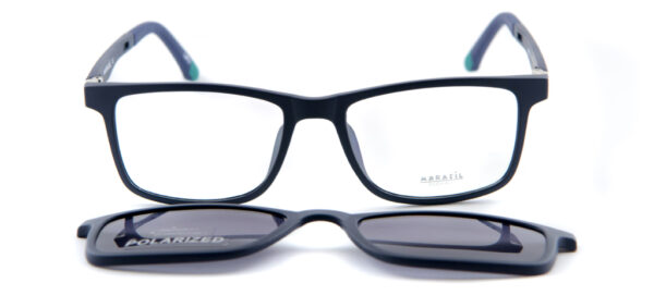 frame glasses kids marasil boys square shape blue acetate green details on temples fume polarized clip-on uvprotection