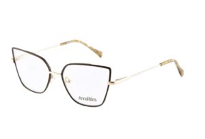 frame glasses anna riska women butterfly cat eye shape bronze color rose-gold temples and bridge