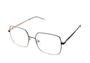 frame glasses anna riska women square shape metallic gold-black color