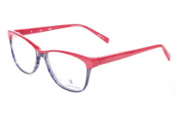 frame glasses charmossas women square shape acetate red and crystal grey color