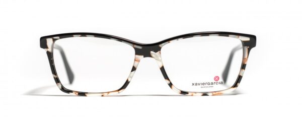 frame glasses xavier garcia rectangular slight butterfly black and white acetate