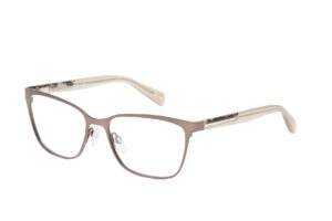 frame glasses karen millen women rectangular light brown stainless steel acetate temples