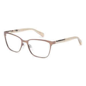 frame glasses karen millen women rectangular light brown stainless steel acetate temples