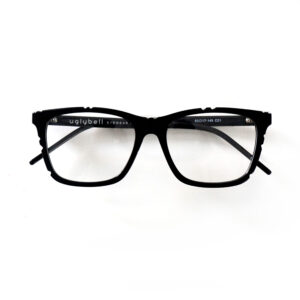 frame glasses ugly bell men women unisex handmade black acetate carved square shape