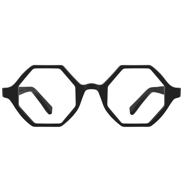 frame glasses zeus dione men women unisex polygon black acetate