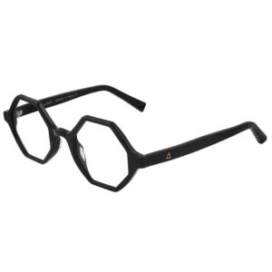 frame glasses zeus dione men women unisex polygon black acetate