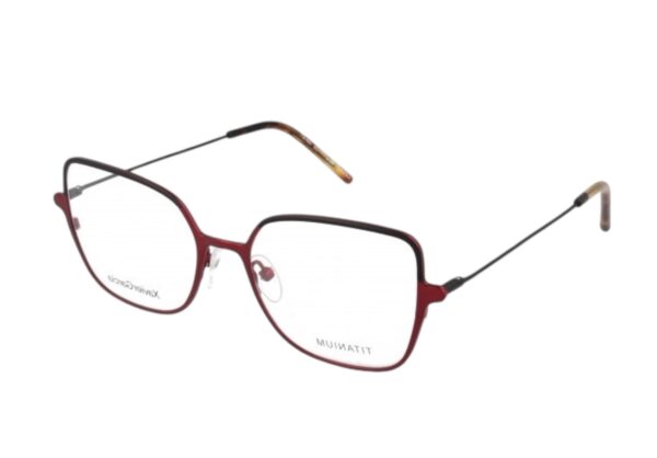 frame glasses women butterfly metal titanium red and black