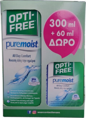 opti-free pure moist contacts solution