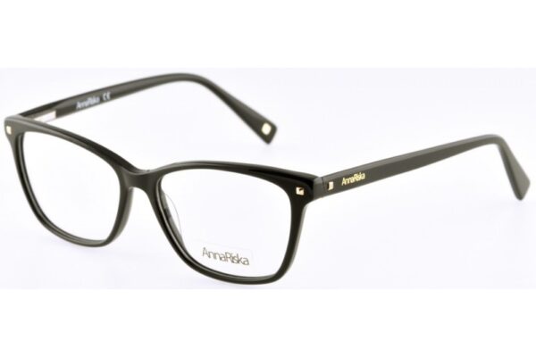 glasses frame anna riska women square shape (slightly butterfly) black acetate
