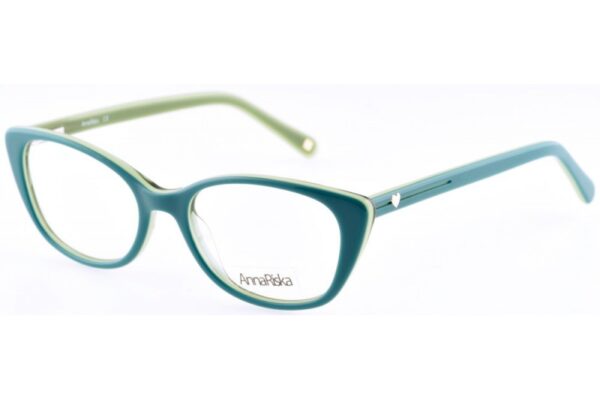 frame glasses anna riska cat eye women acetate blue/green color