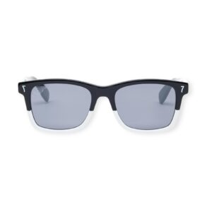 sunglasses junior kids cr7 italia independent square shape black and white acetate fume lenses silver mirror uvprotection