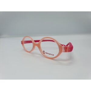 frame glasses kids demetz flexible plastic oval shape PINK color
