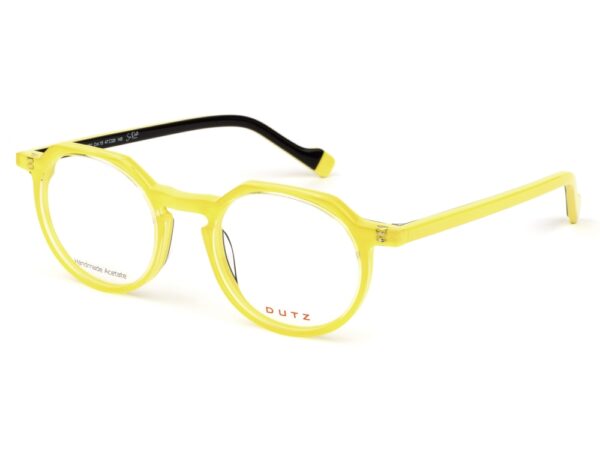 frame glasses dutz men women unisex round shape yellow acetate