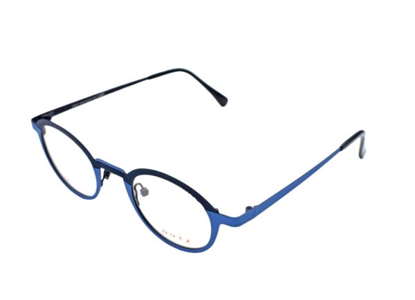 glasses frame dutz men women unisex round shape blue color metallic