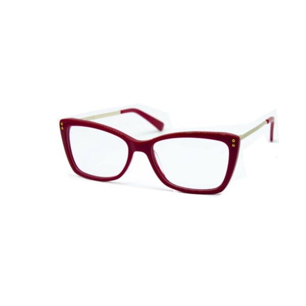 frame glasses envy women butterfly red acetate gold metallic temples