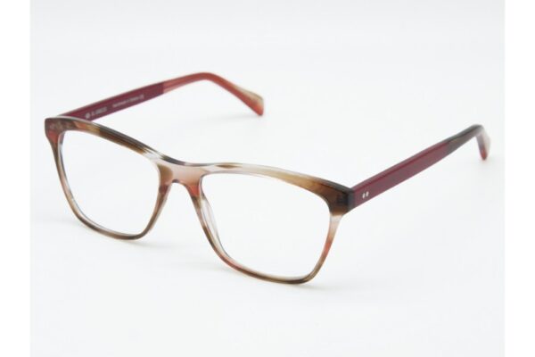 frame glasses el greco women butterfly crystal brown and burgundy acetate