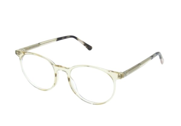 frame glasses el greco men women unisex round shape transparent beige acetate