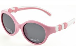 sunglasses kids marasil girls round shape pink acetate fume polarized lenses uvprotection