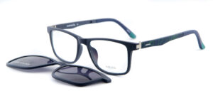 frame glasses kids marasil boys square shape blue acetate green details on temples fume polarized clip-on uvprotection