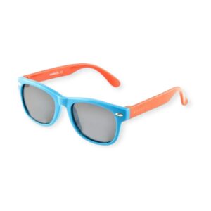 sunglasses kids marasil boys girls square shape aqua acetate orange temples fume polarized lenses uvprotection