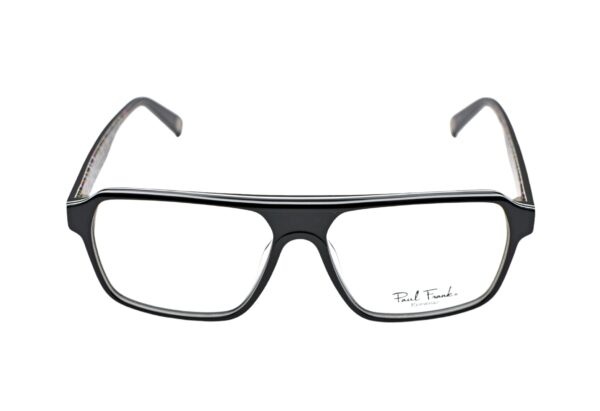 frame glasses paul frank men oversized square shape black acetate white details