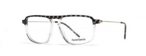 frame glasses men women xavier garcia transparent acetate black and grey details