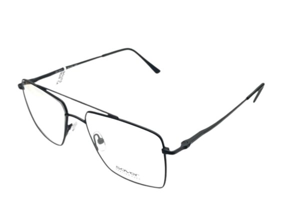 eyeglasses sover men aviator shape black metallic frame