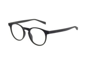 frame glasses sergio tacchini men women unisex round shape acetate black grey bicolor