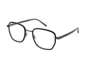 frame glasses sergio tacchini men square black acetate gun metallic bridge and hinges