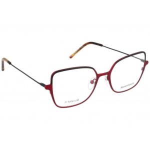 frame glasses women butterfly metal titanium red and black