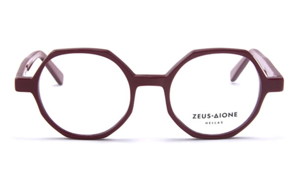 frame glasses zeus dione men women handmade round dark red acetate