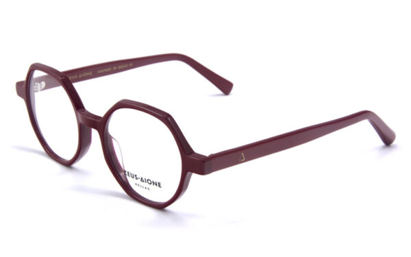 frame glasses zeus dione men women handmade round dark red acetate