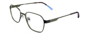 Frame glasses urban owl men women unisex square shape olive color metallic frame